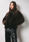 Vanna velvet zip-up