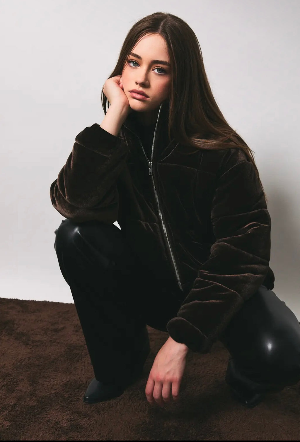 Vanna velvet zip-up